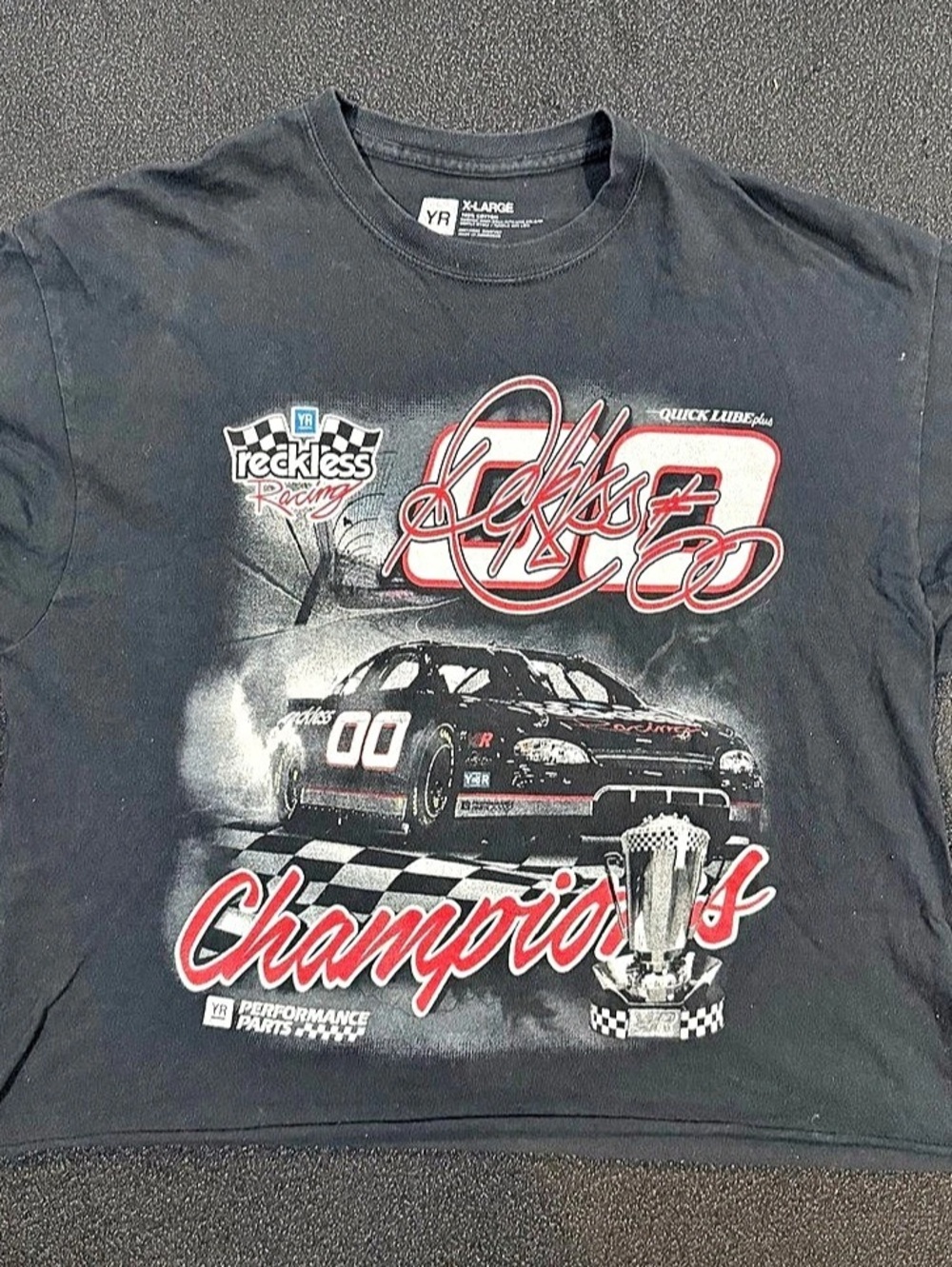 YR Racing Graphics Short Sleeve Tee in Black
